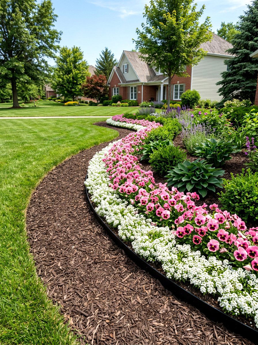 Flower bed edging - 25 Spring Garden Path Decor Ideas