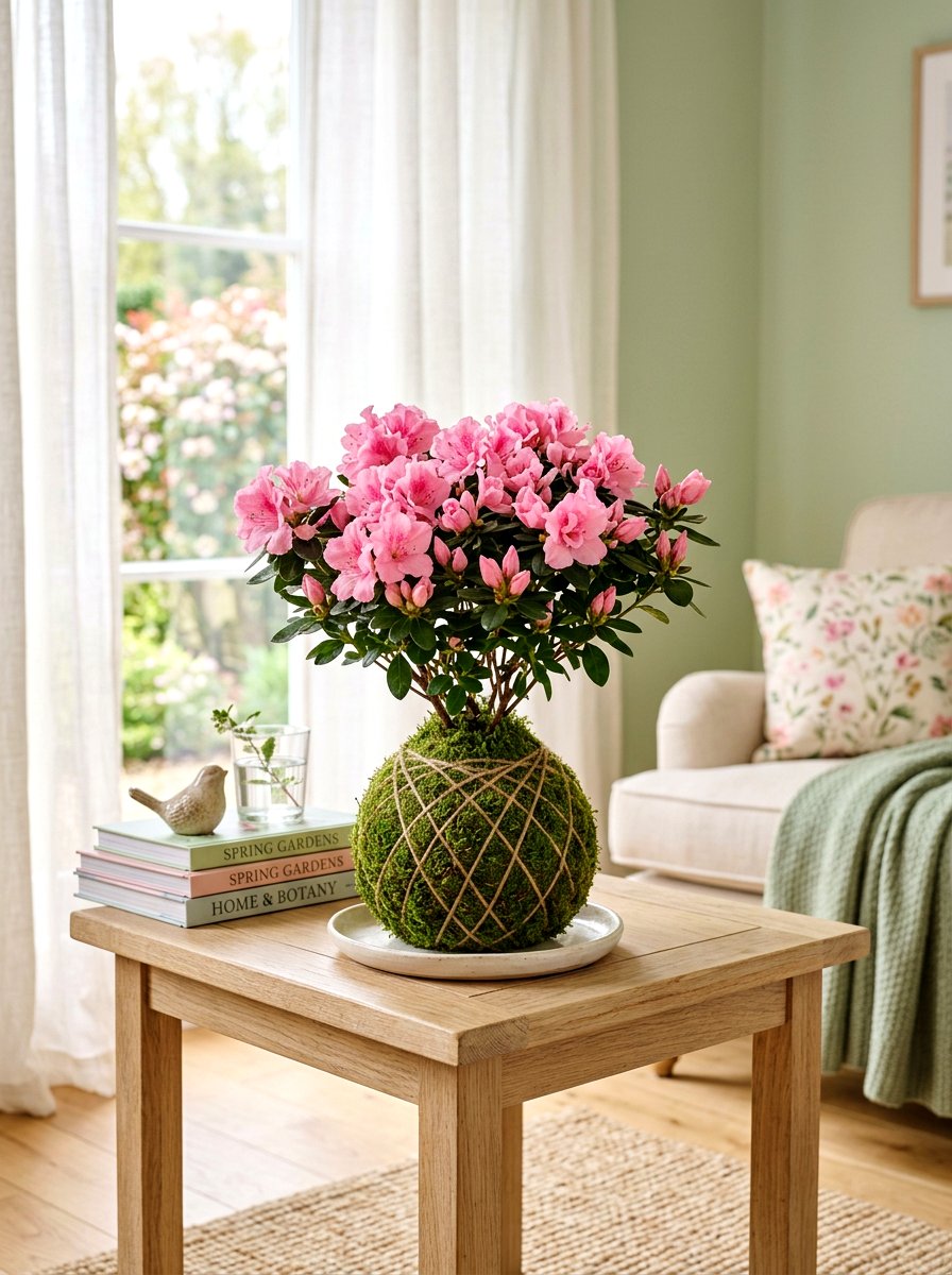 Flowering Azalea Moss Ball - 25 Spring Moss Ball Plant Ideas