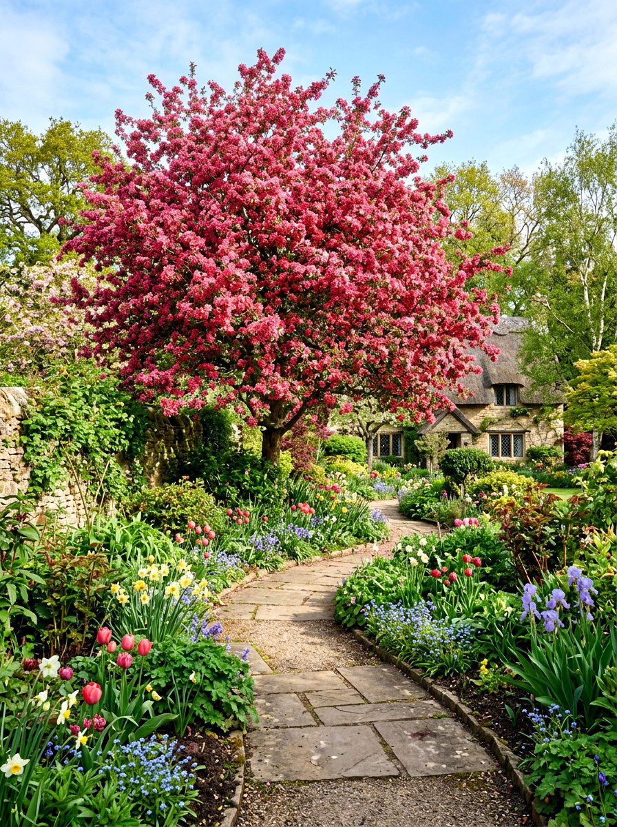 Flowering Crabapple - 25 Spring Flowering Tree Ideas