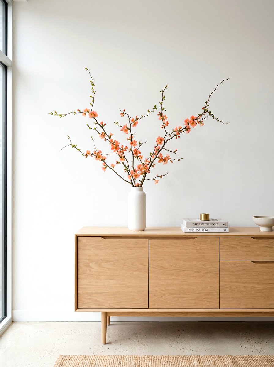 Flowering Quince Branch - 25 Spring Floral Arrangement Ideas