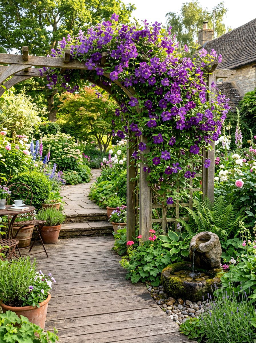 Flowering vine trellis - 25 Spring Balcony Privacy Screen Ideas