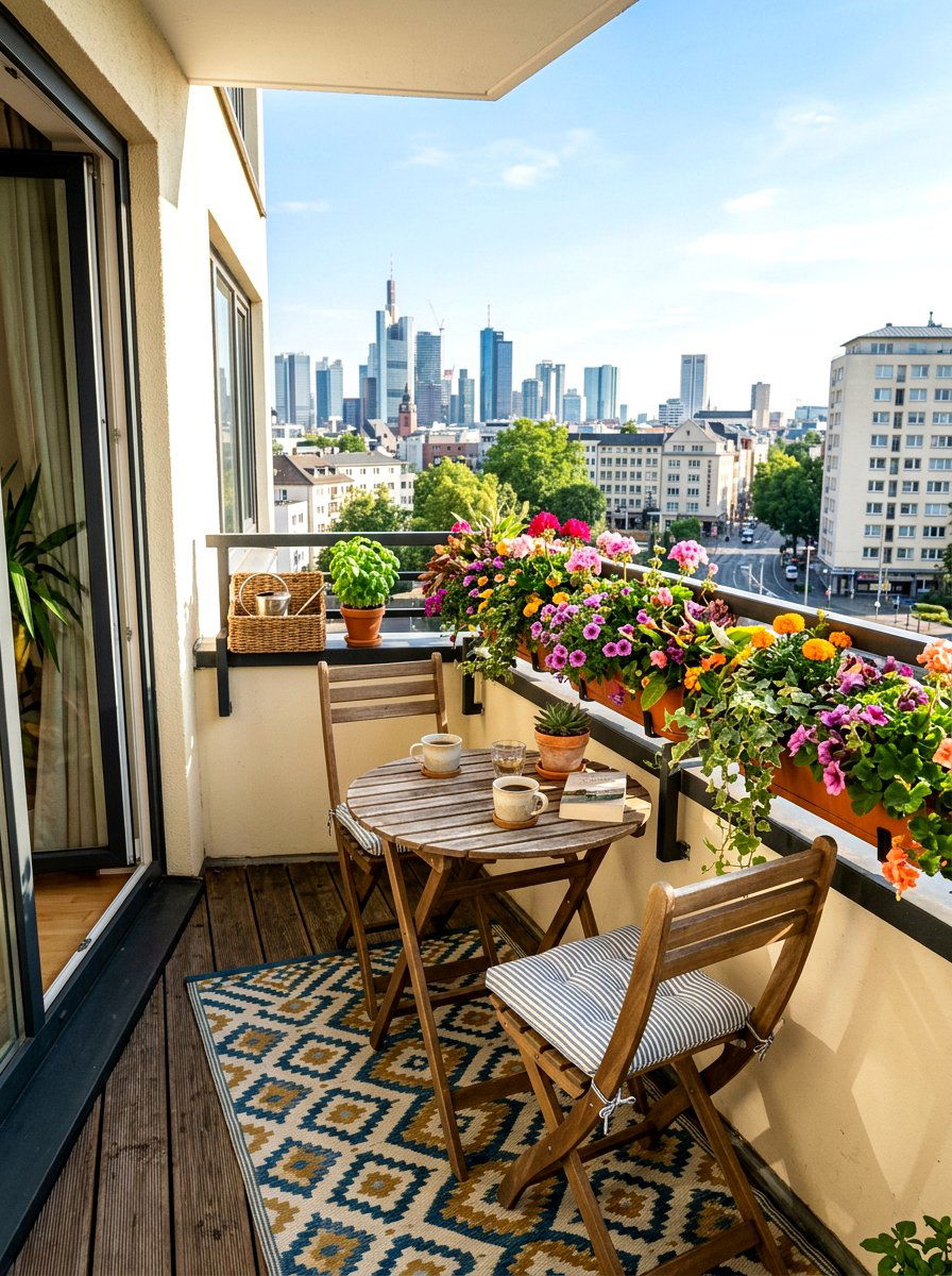 Foldable wooden balcony set - 25 Spring Outdoor Dining Table Ideas