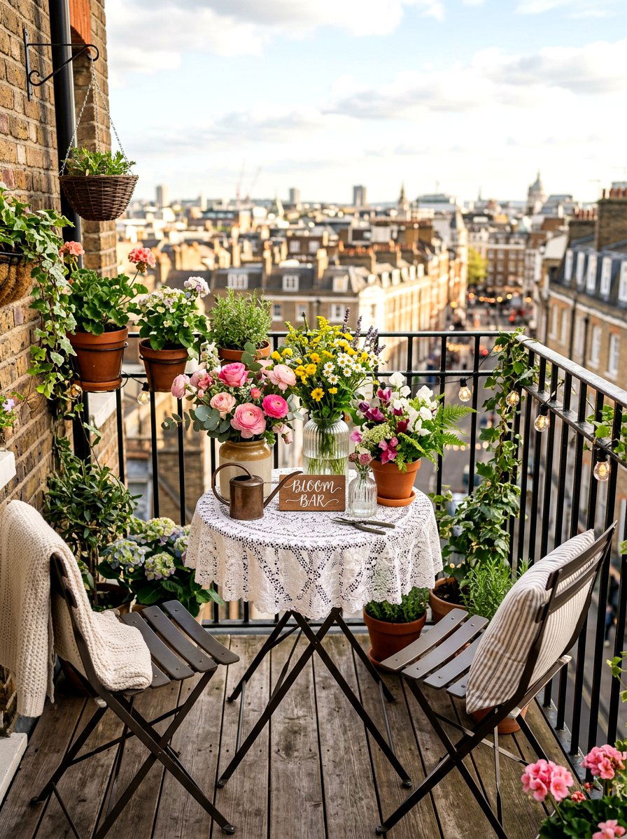 Folding bistro table - 25 Spring Bloom Bar Ideas