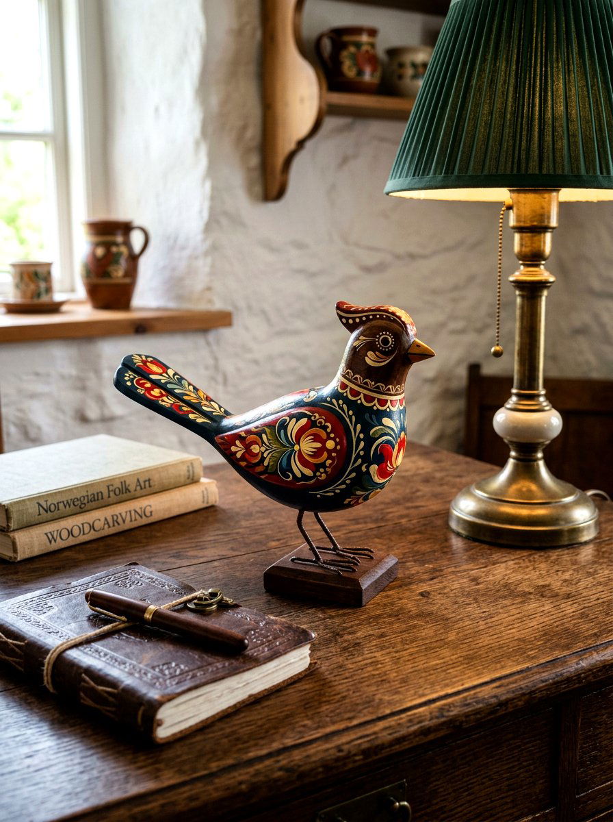 Folk Art Wooden Bird - 25 Spring Wooden Bird Ideas