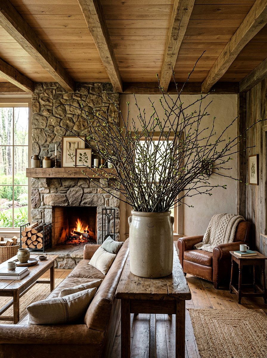 Foraged Branch Arrangement - 25 Spring Floral Arrangement Ideas