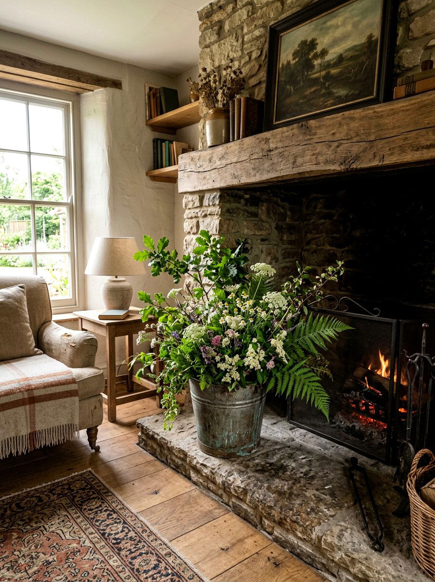 Foraged Greenery and Blossom - 25 Spring Flower Bouquet Ideas