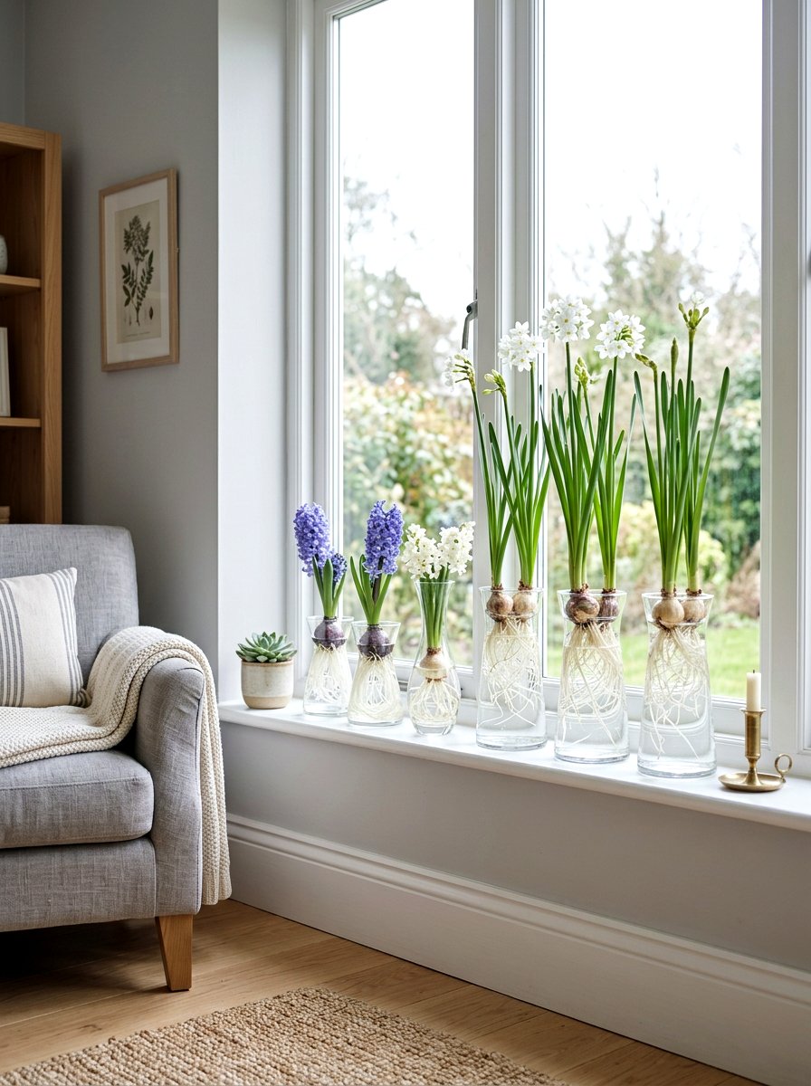 Forced Flower Bulbs - 25 Spring Windowsill Garden Ideas