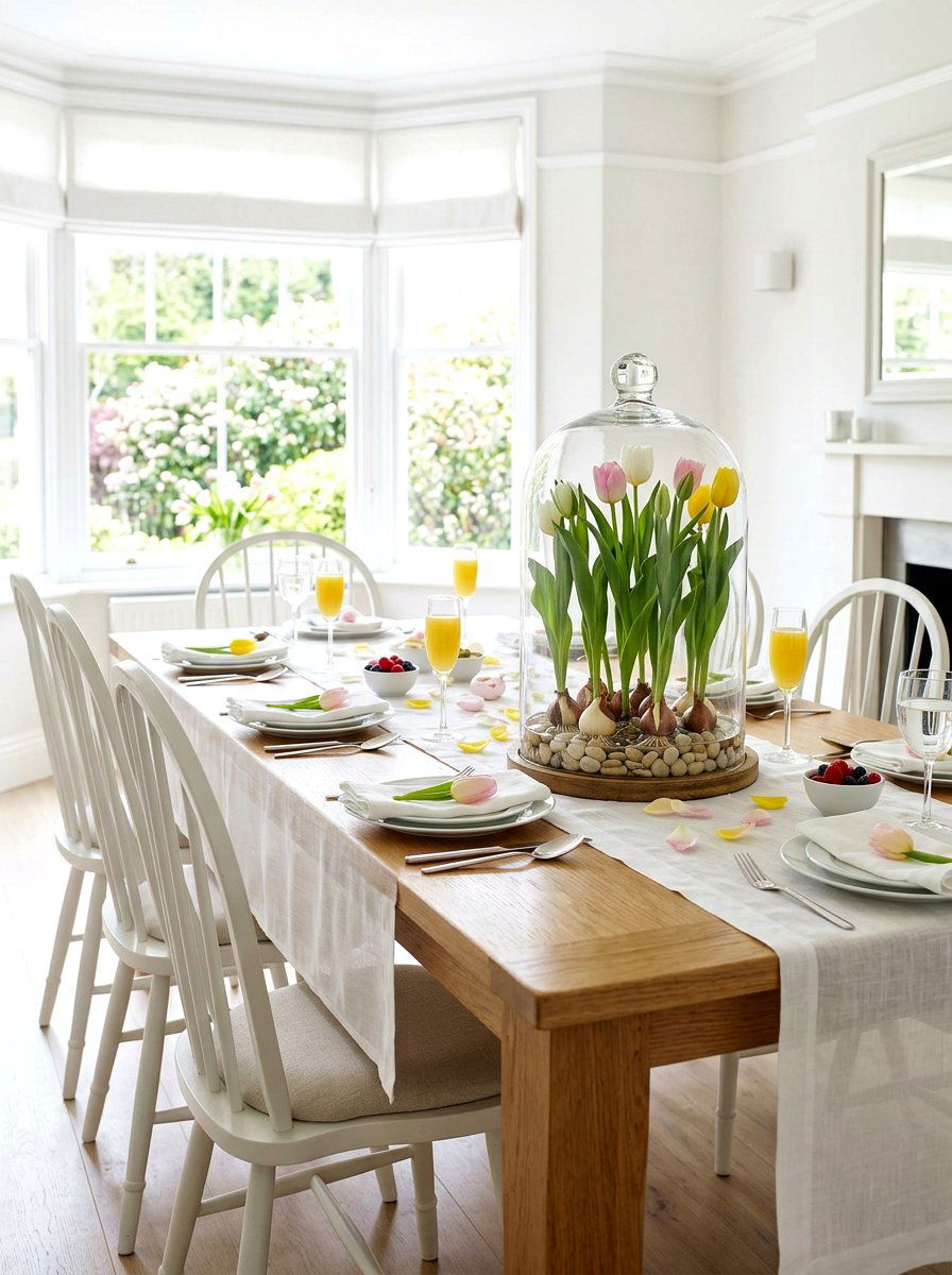 Forced Tulip Bulbs - 25 Spring Glass Cloche Ideas