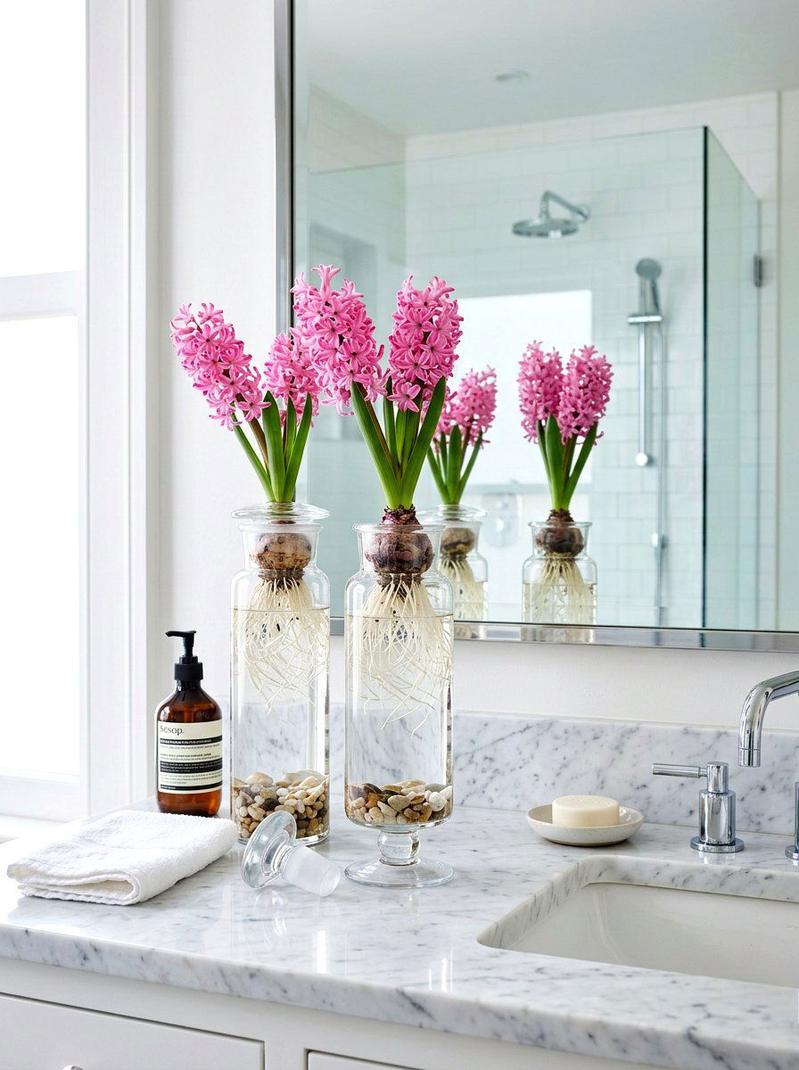 Forcing Bulbs In Apothecary Jars - 25 Spring Bulb Forcing Ideas