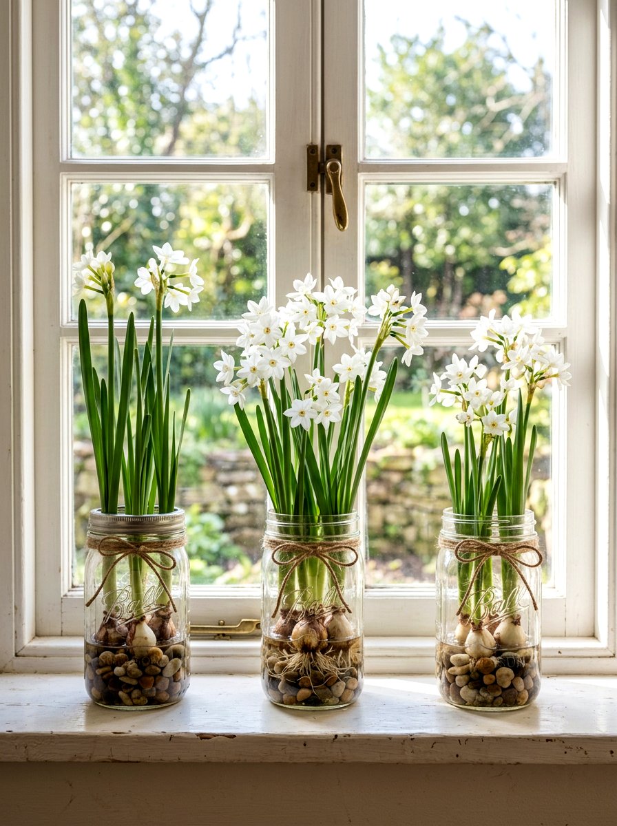 Forcing Bulbs In Mason Jars - 25 Spring Bulb Forcing Ideas