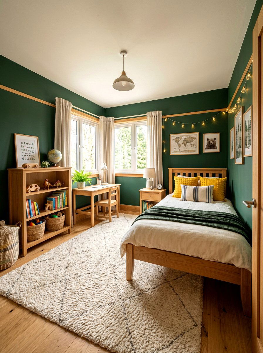 Forest Green Boys Room - 25 Spring Boy Room Decor Ideas