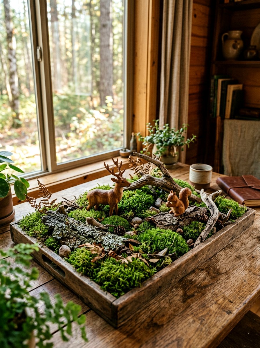 Forest Moss Nature Table - 25 Spring Nature Table Ideas for Kids