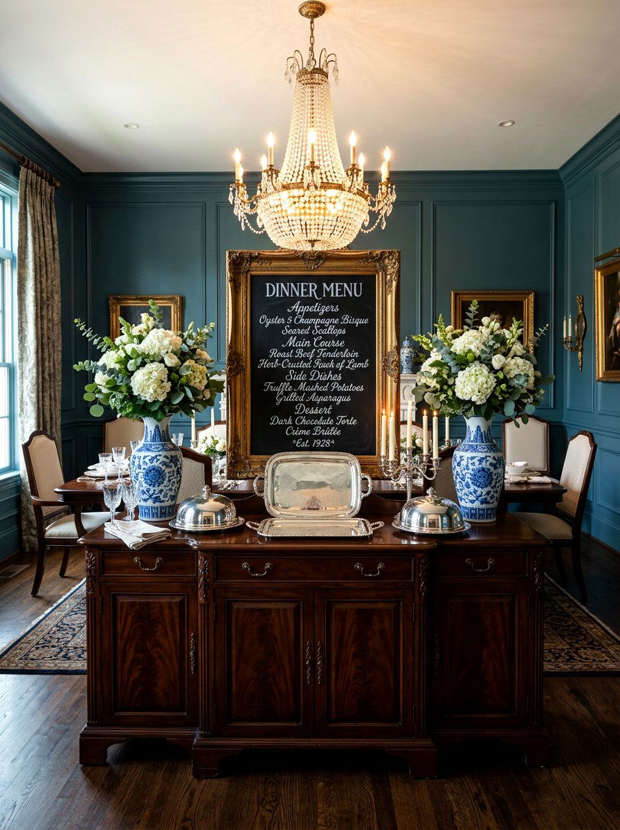 Formal Dining Room Sideboard - 25 Spring Chalkboard Sign Ideas