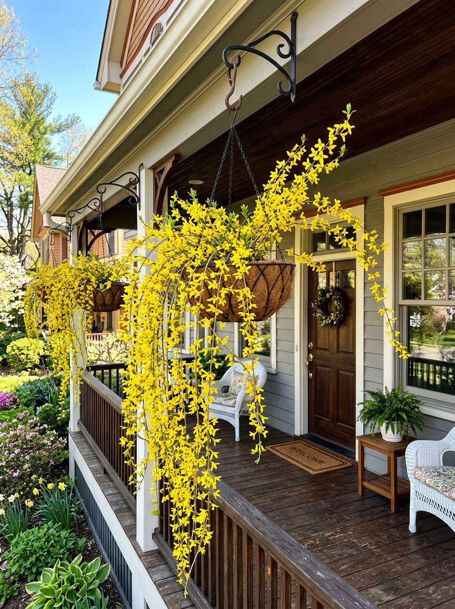 Forsythia hanging basket - 25 Spring Forsythia Bush Ideas