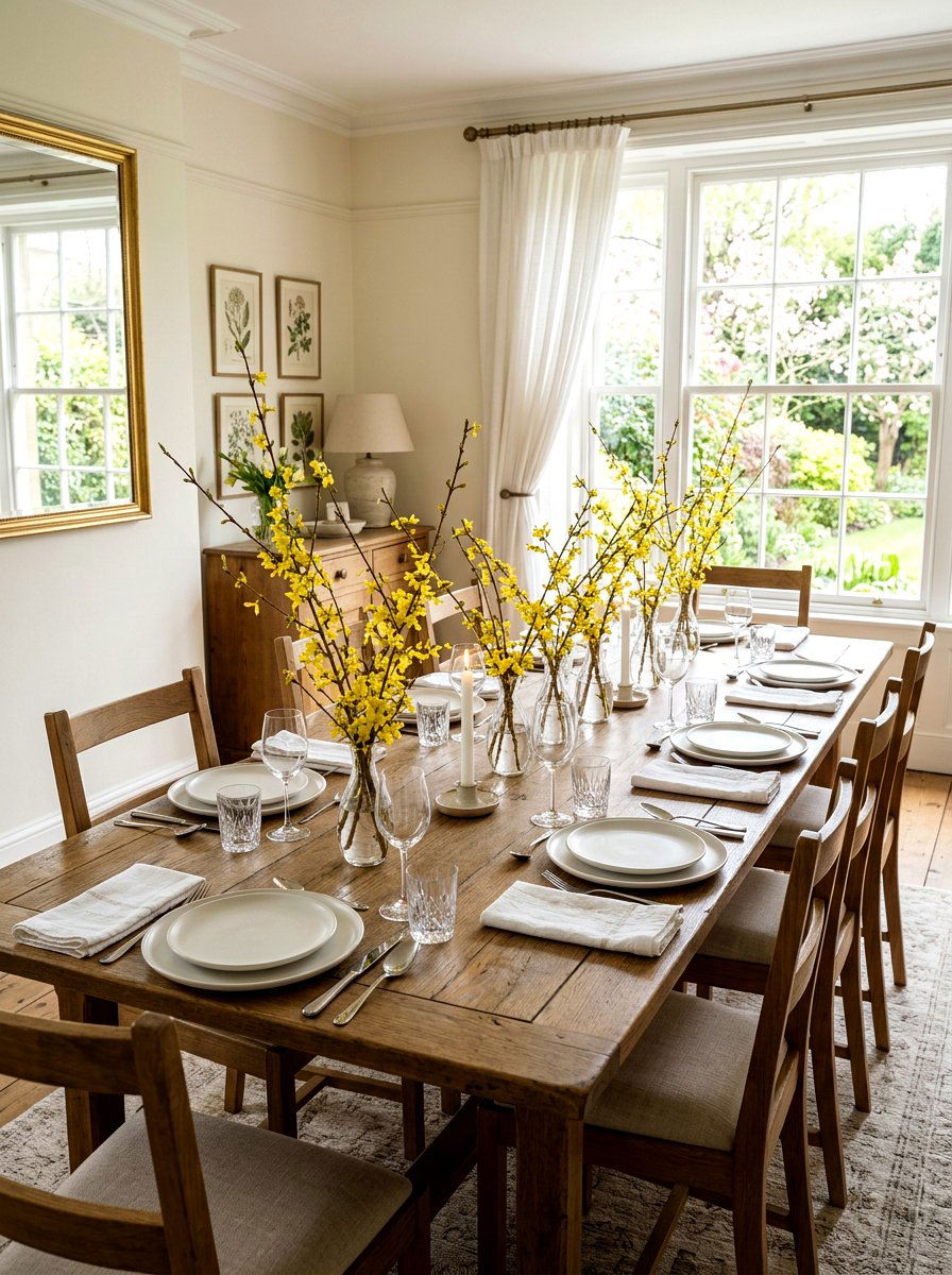 Forsythia table centerpiece - 25 Spring Forsythia Bush Ideas