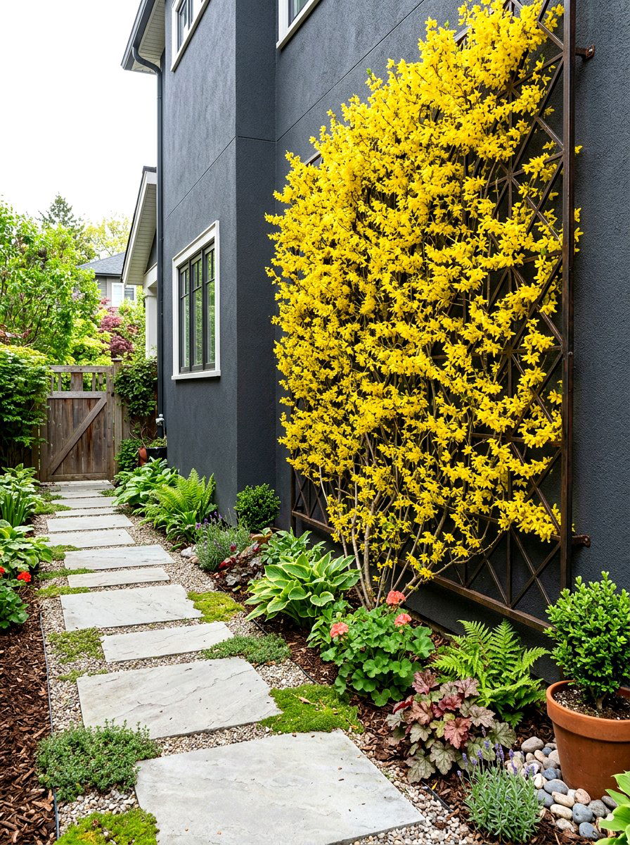 Forsythia trellis - 25 Spring Forsythia Bush Ideas
