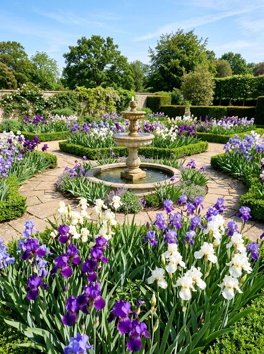 Fragrant Bearded Iris Garden - 25 Spring Perennial Garden Ideas