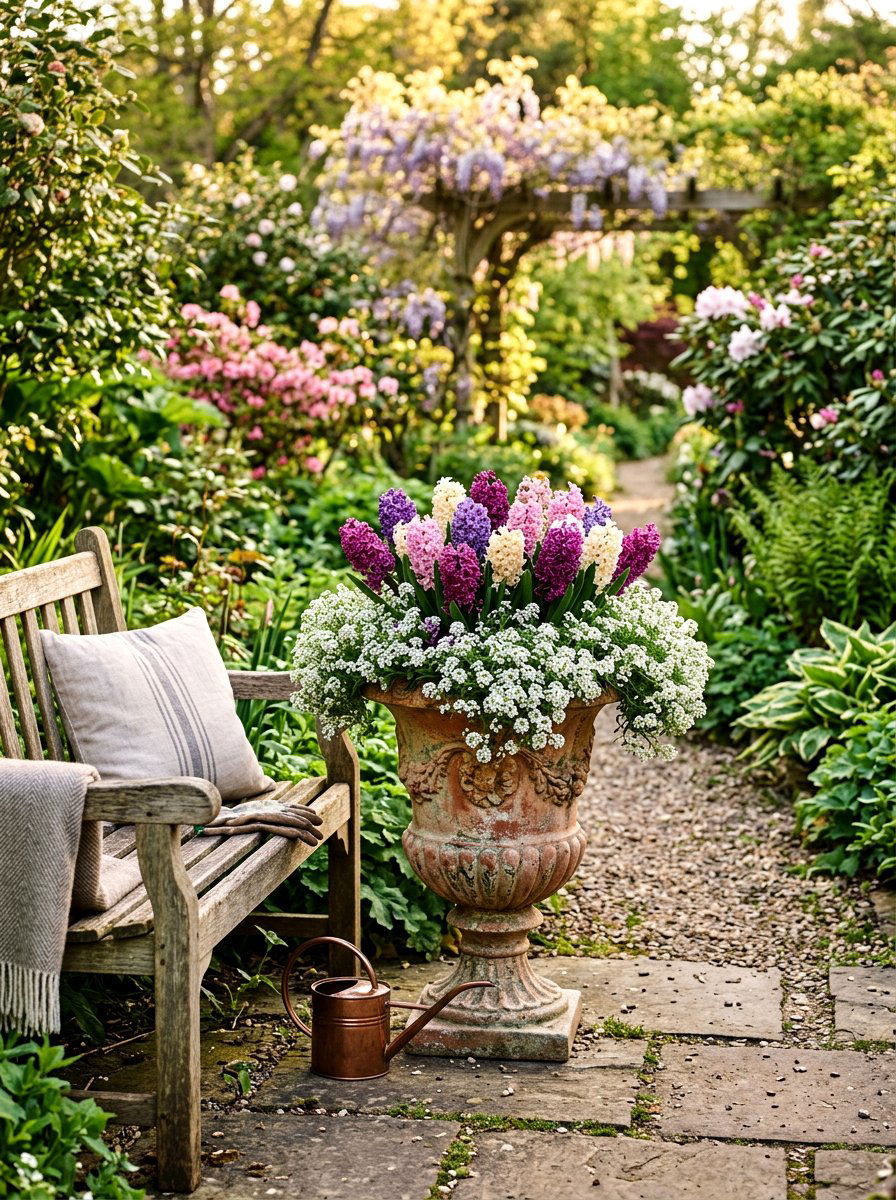 Fragrant spring planter - 25 Spring Garden Pot Ideas