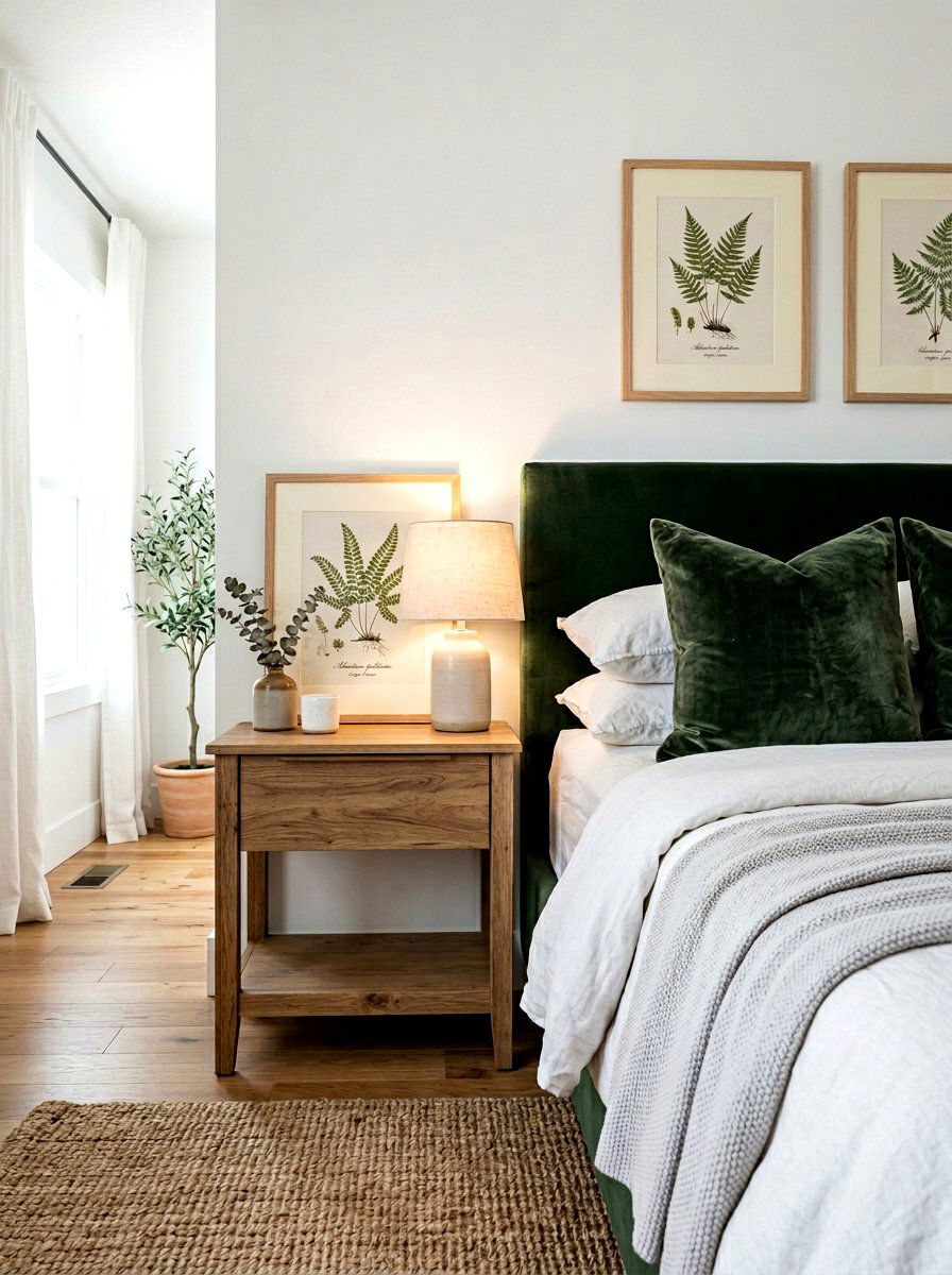 Framed Botanical Art - 25 Spring Nightstand Decor Ideas