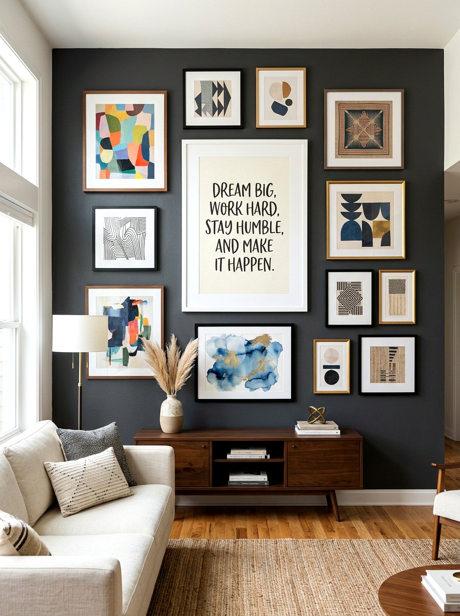 Framed Inspirational Quote - 25 Spring Hand Lettering Decor Ideas