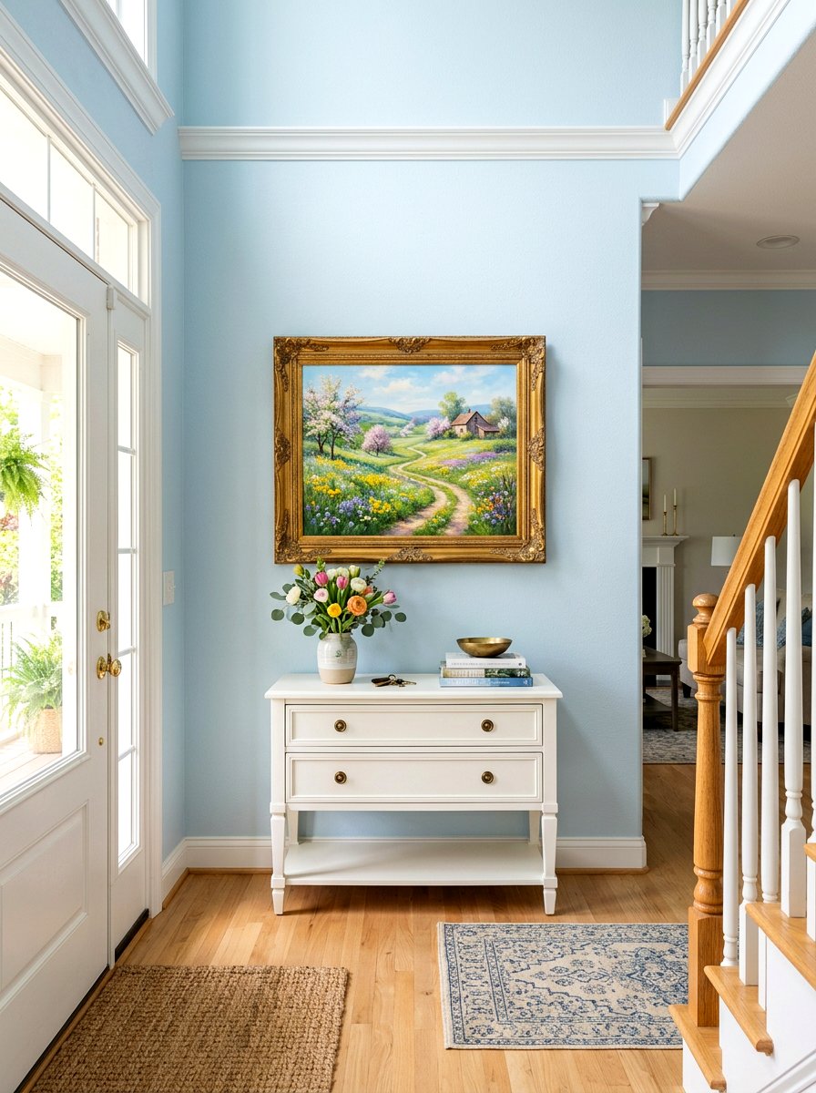Framed Landscape Painting - 25 Spring Foyer Decor Ideas