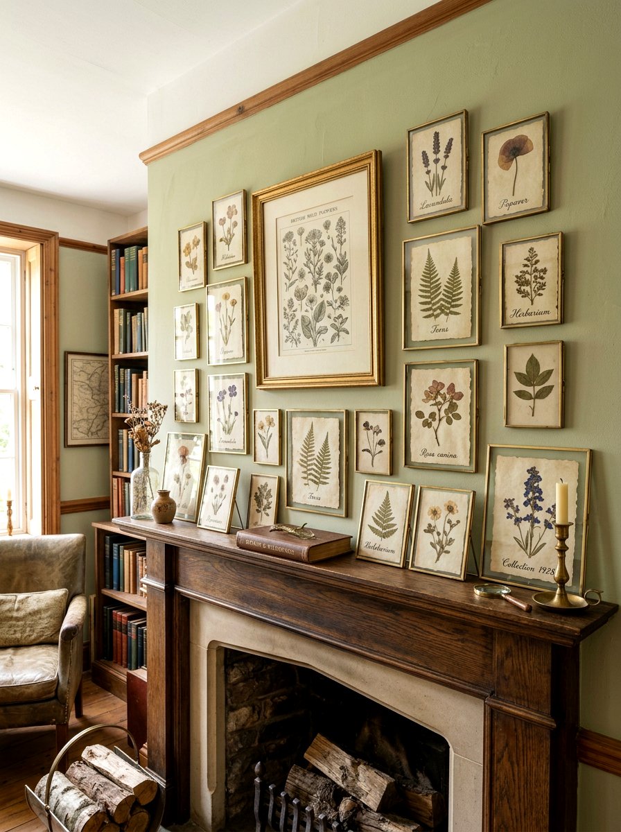 Framed Pressed Flower - 25 Spring Mantel Decor Ideas