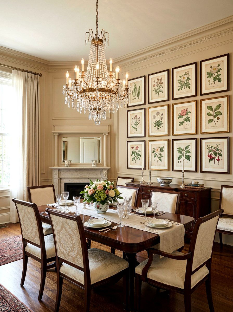 Framed Vintage Botanicals - 25 Spring Wall Decor Ideas