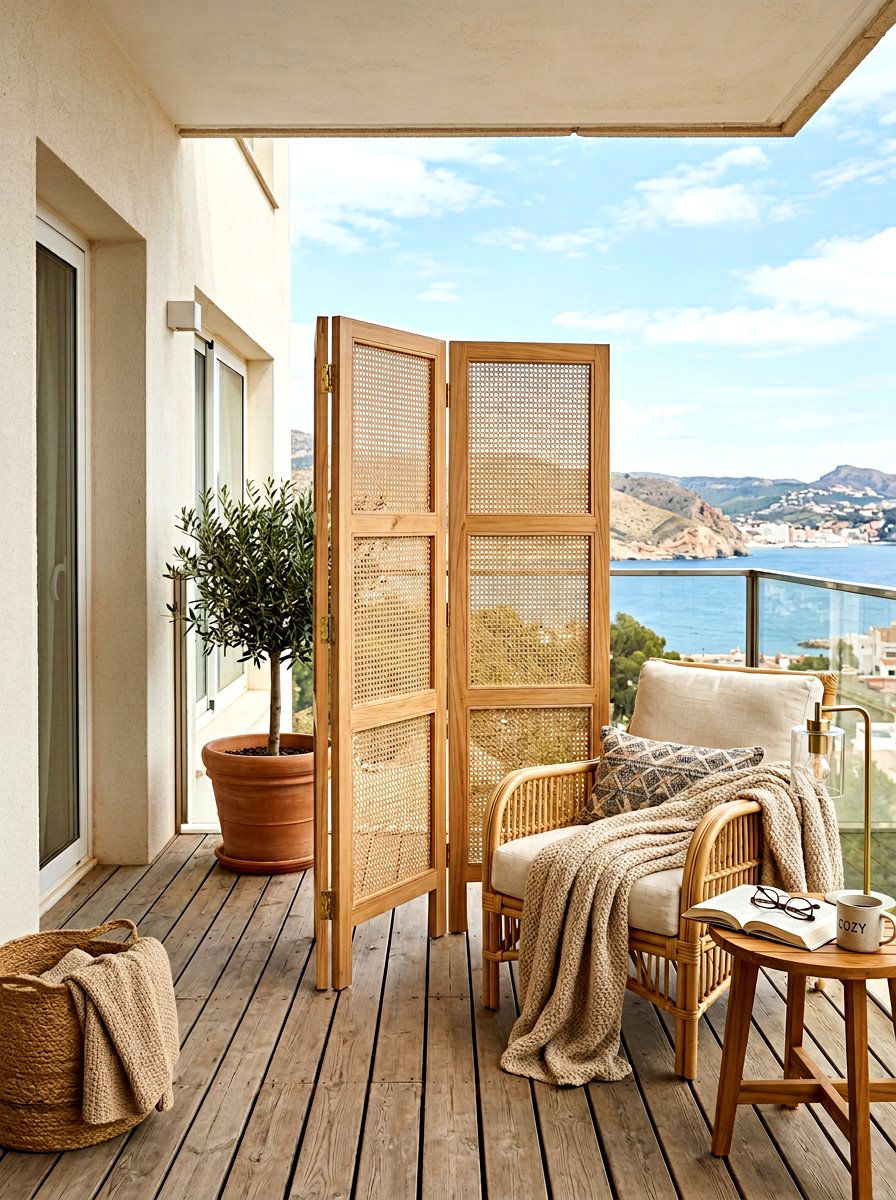 Freestanding room divider - 25 Spring Balcony Privacy Screen Ideas