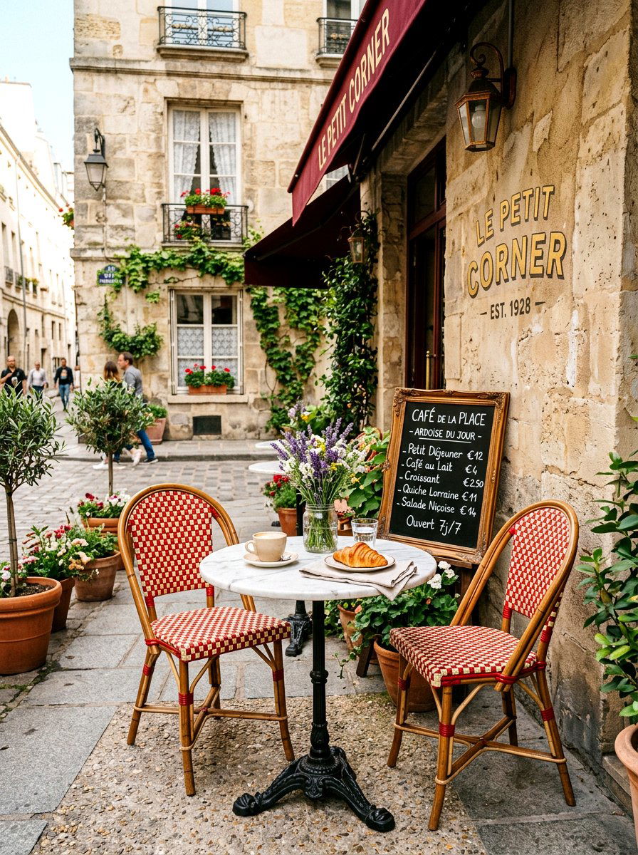 French Bistro Corner - 25 Spring Al Fresco Dining Ideas
