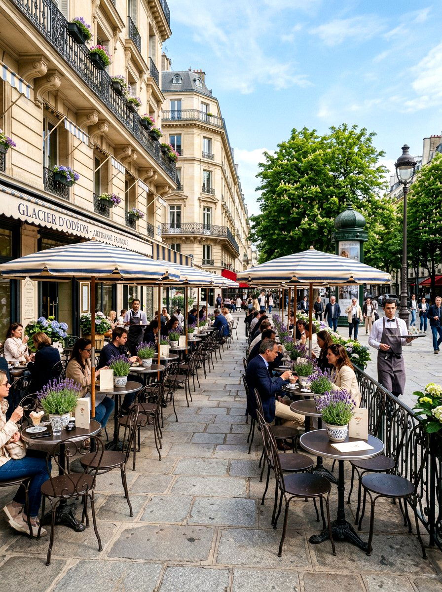 French Bistro Ice Cream - 25 Spring Ice Cream Social Decor Ideas