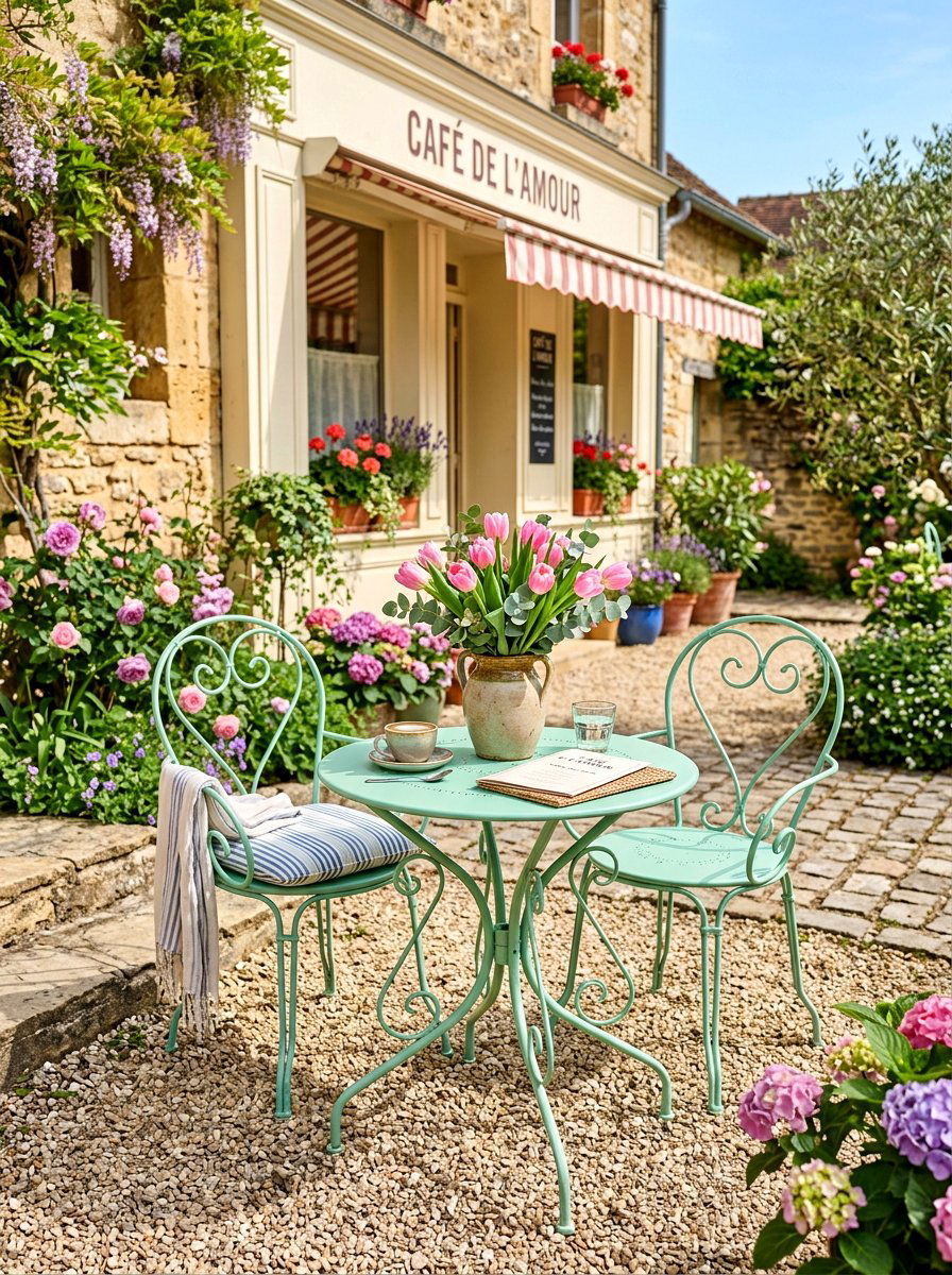 French Bistro Set - 25 Spring Garden Nook Decor Ideas