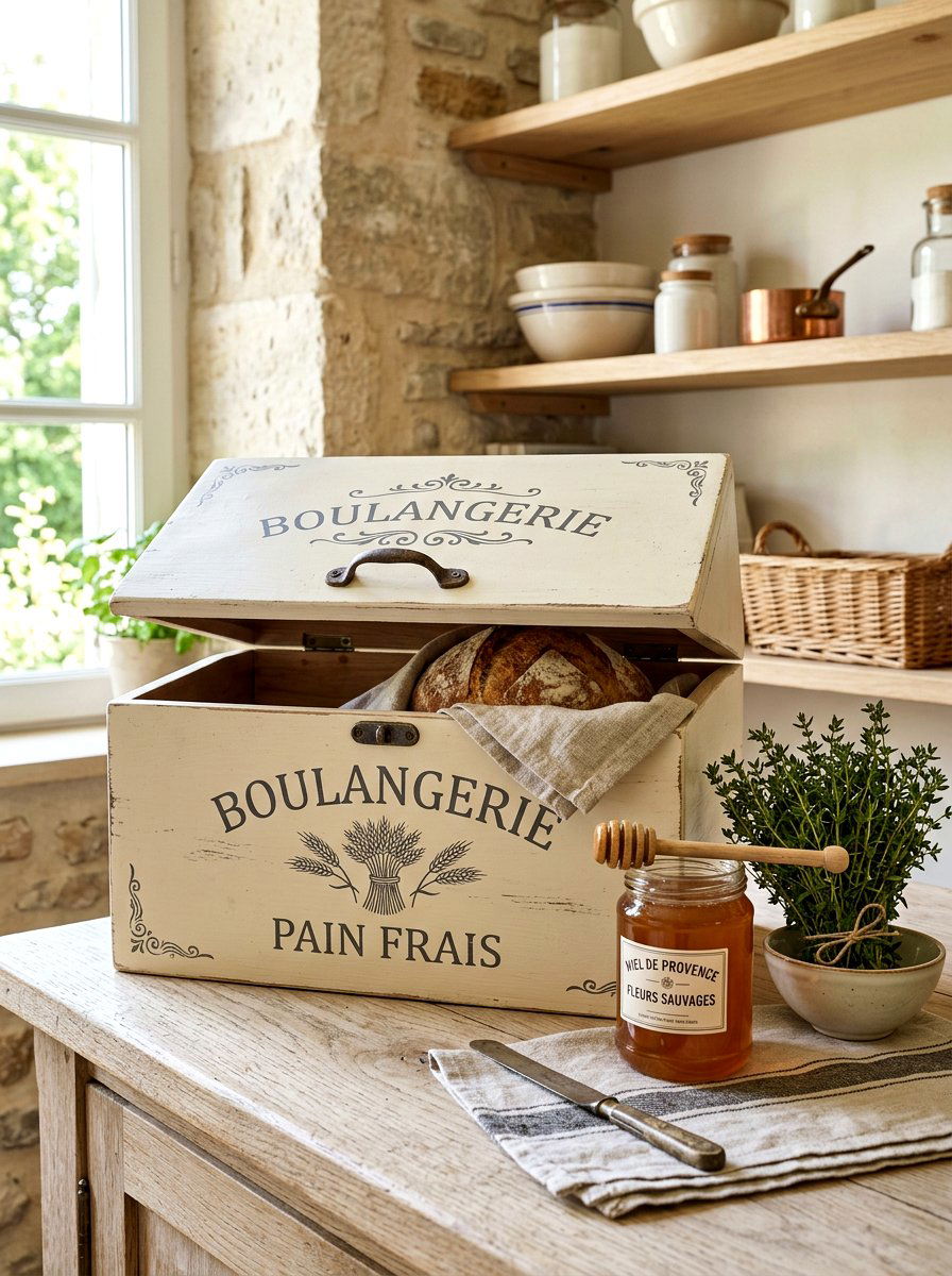 French Country Bread Box - 25 Spring Bread Box Decor Ideas