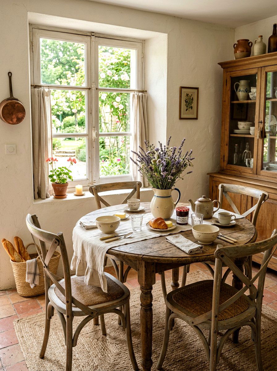French Country Breakfast Nook - 25 Spring Breakfast Nook Decor Ideas