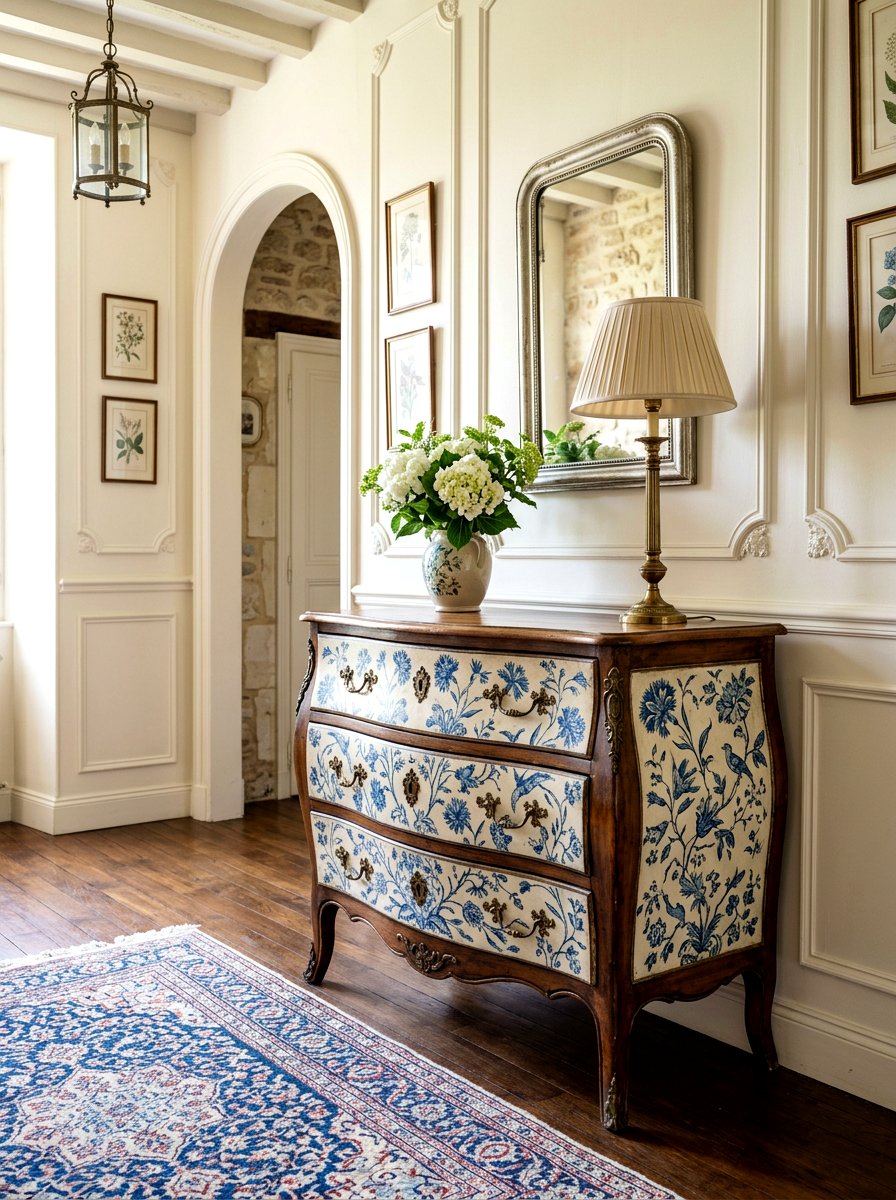 French Country Commode - 25 Spring Decoupage Furniture Ideas