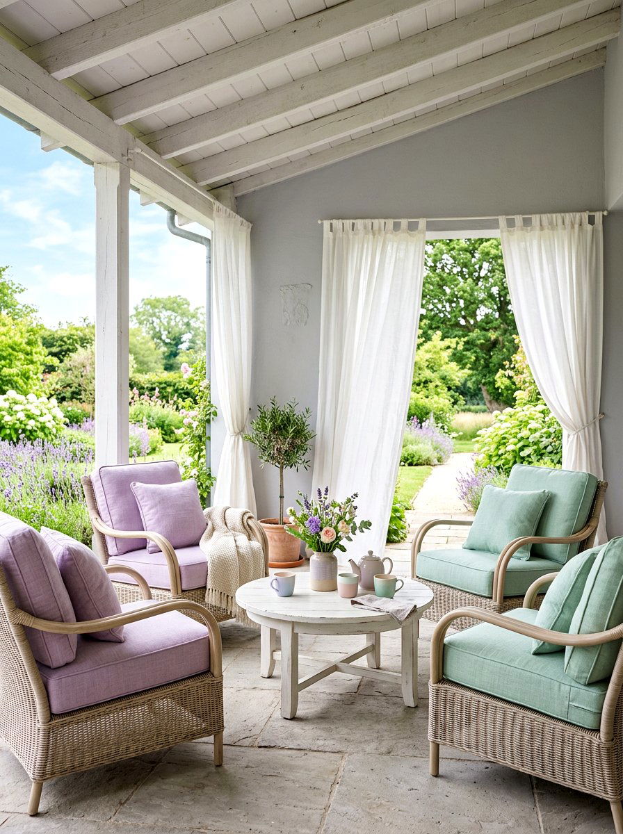 French Country Courtyard - 25 Spring Courtyard Decor Ideas