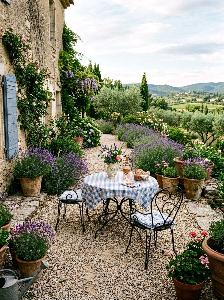 French Country Garden - 25 Spring Outdoor Dining Decor Ideas