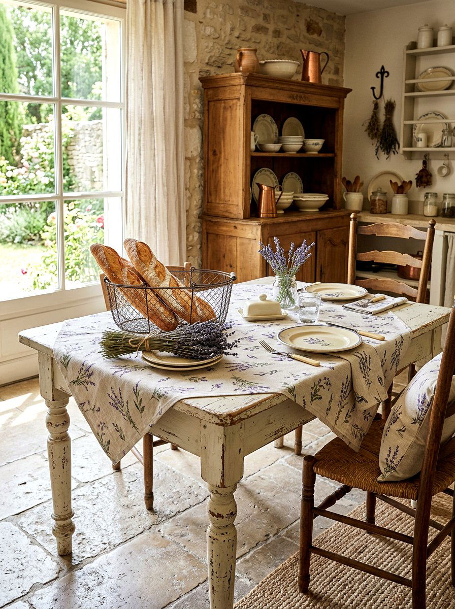 French Country Kitchen - 25 Spring Table Decor Ideas