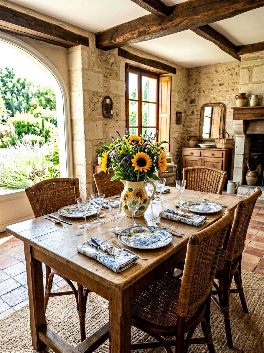 French Country Table - 25 Spring Seasonal Table Ideas