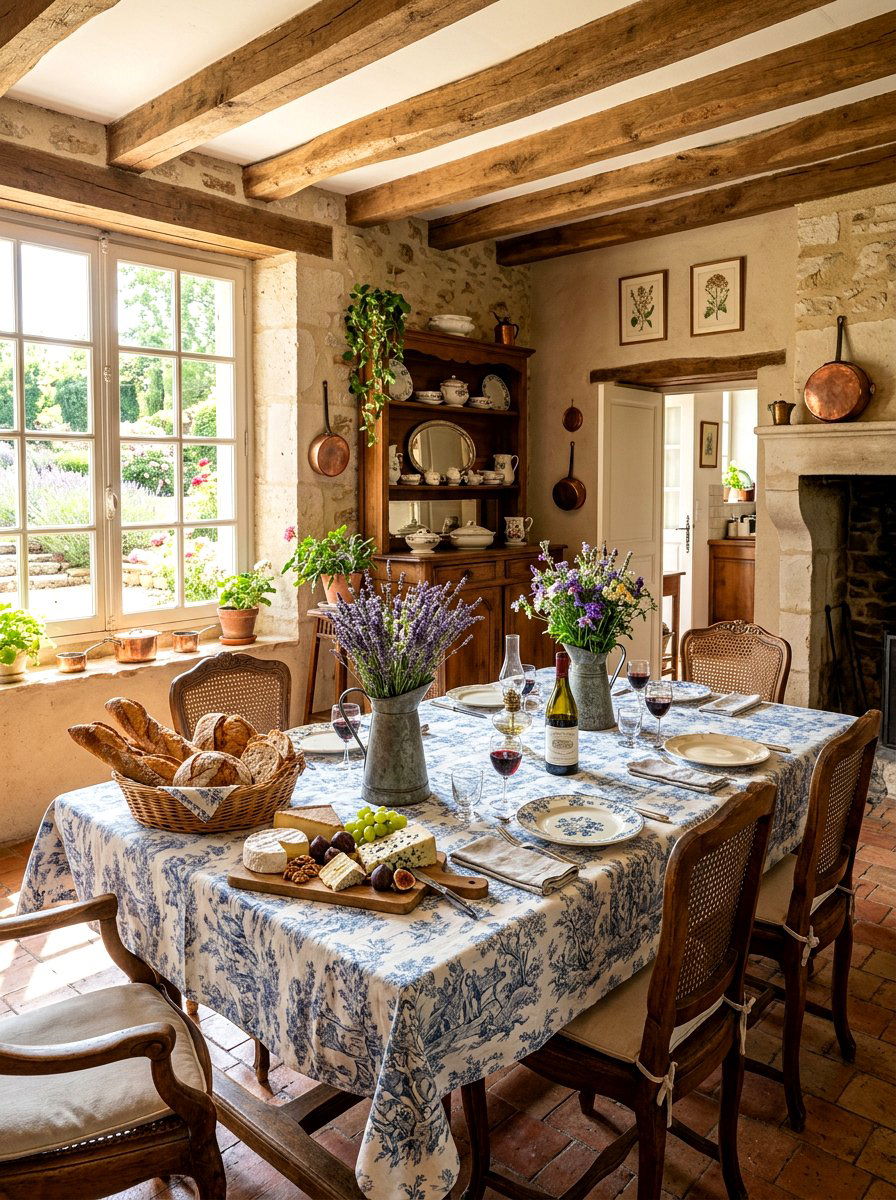 French country table style - 25 Spring Mother's Day Table Ideas