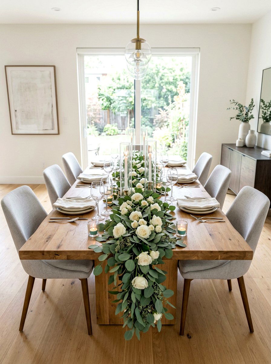 Fresh Eucalyptus Runner - 25 Spring Nature Table Ideas