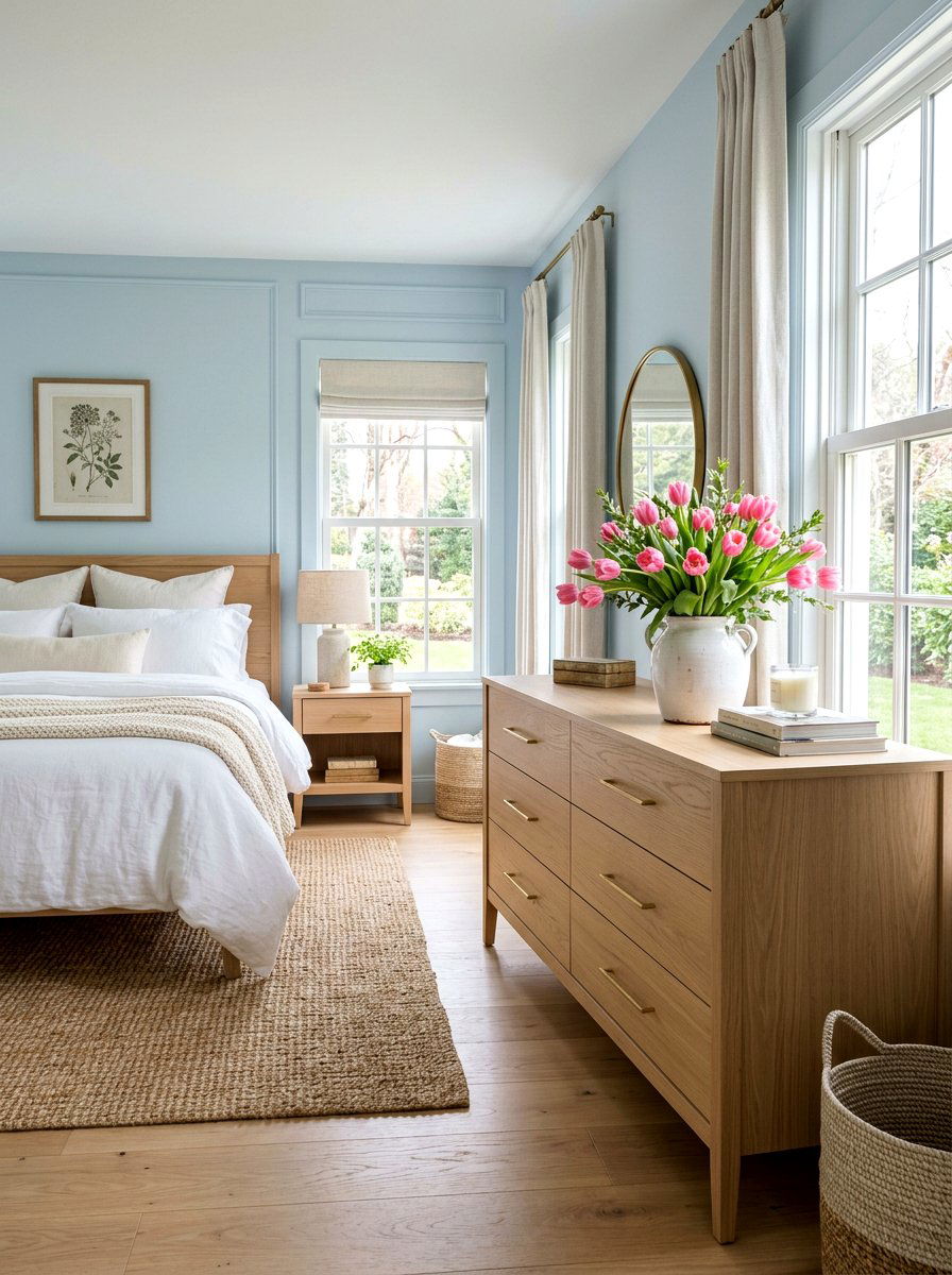 Fresh Floral Arrangement - 25 Spring Dresser Top Decor Ideas