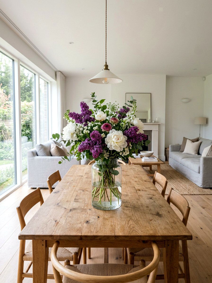 Fresh Flower Arrangement - 25 Spring Living Room Decor Ideas