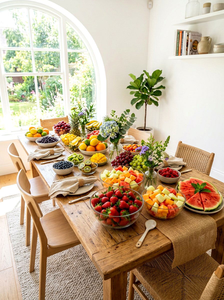 Fresh Fruit Table - 25 Spring Luncheon Decor Ideas