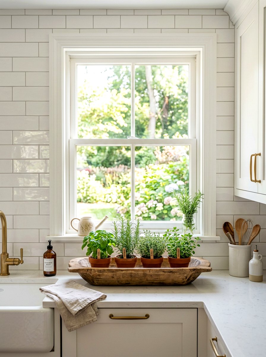 Fresh Herb Kitchen Bowl - 25 Spring Dough Bowl Decor Ideas