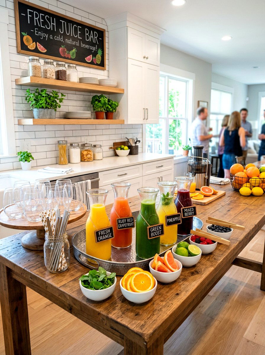 Fresh Juice Bar - 25 Spring Brunch Party Ideas