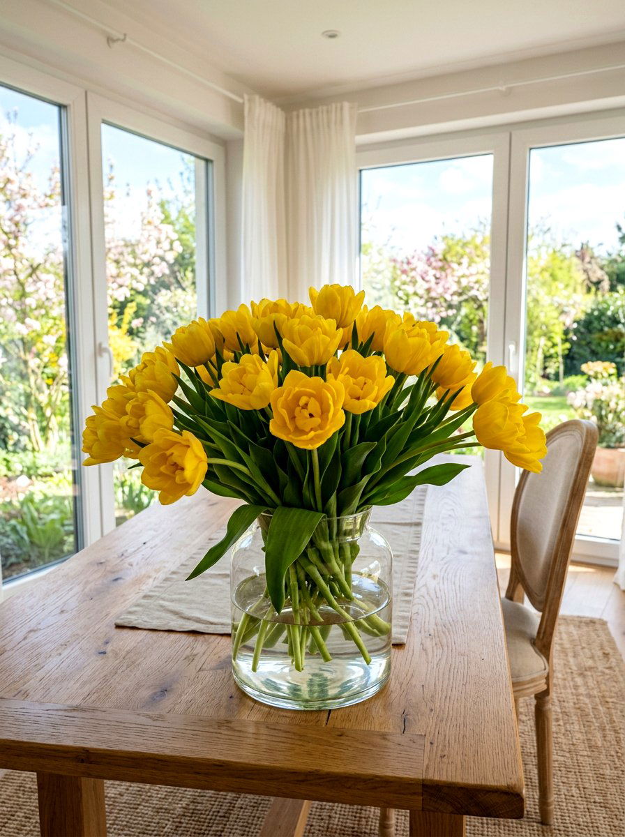 Fresh Tulip Arrangement - 25 Spring Sitting Room Decor Ideas