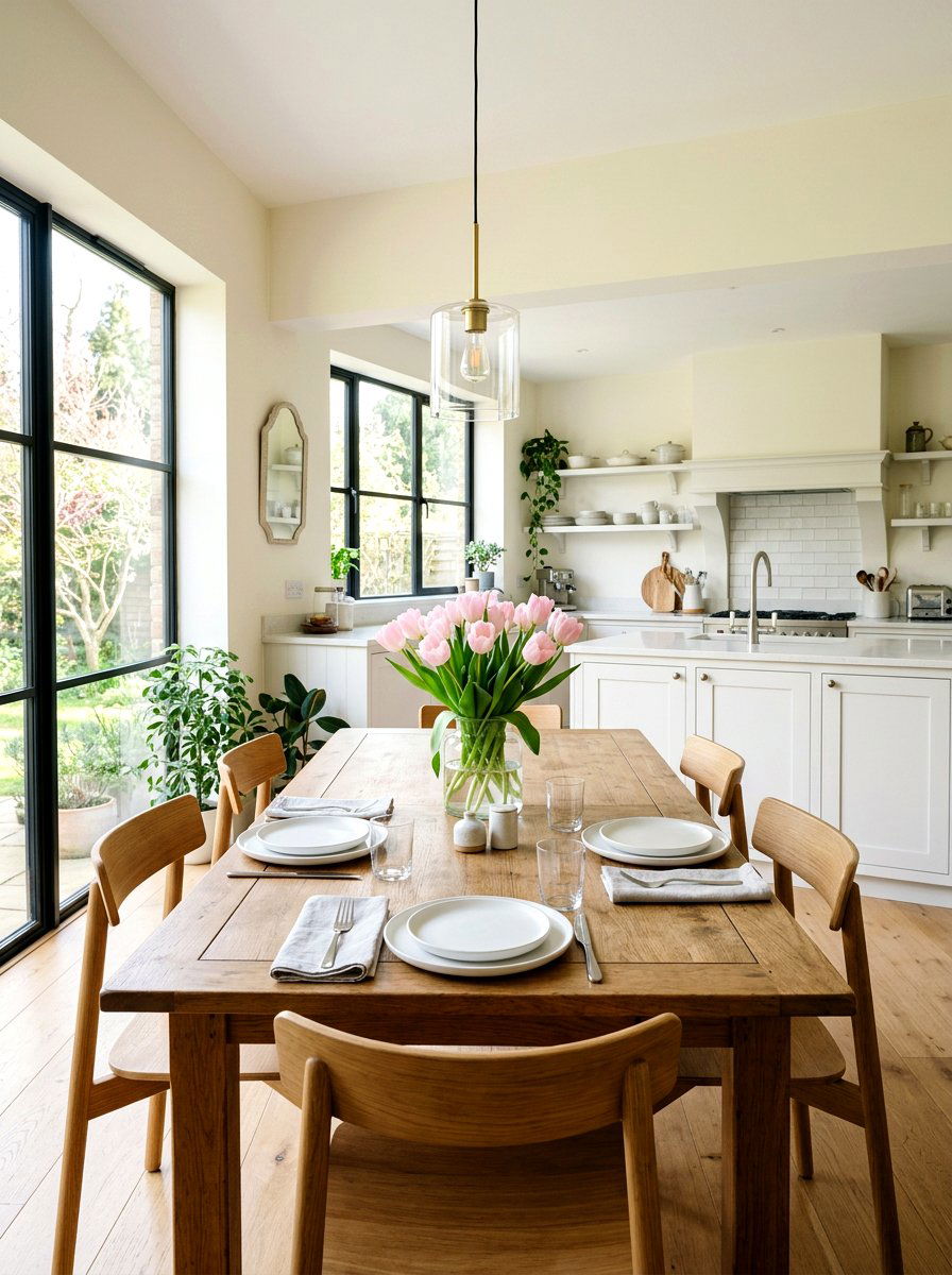 Fresh Tulip Centerpiece - 25 Spring Kitchen Table Arrangement Ideas