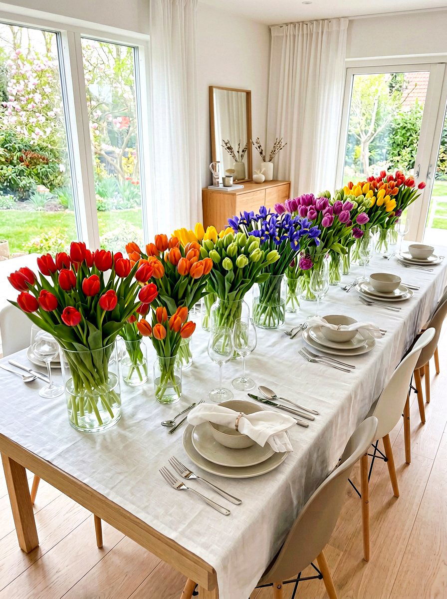 Fresh Tulip Display - 25 Spring Tablescape Ideas
