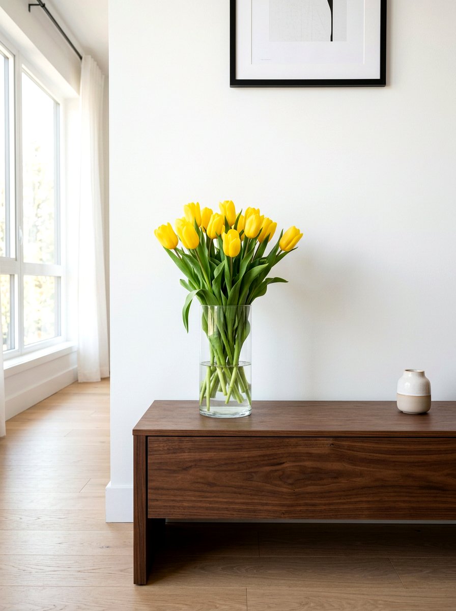 Fresh Tulip Vase - 25 Spring Entryway Decor Ideas