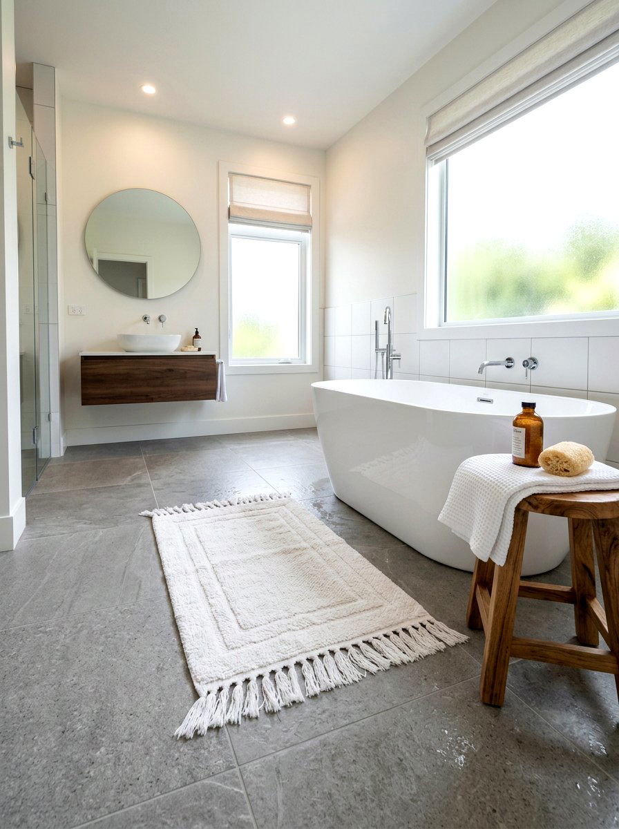 Fringe Bath Mat - 25 Spring Fringe Decor Ideas